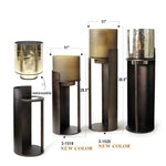 Sepia Floor Pillar Candle Holder