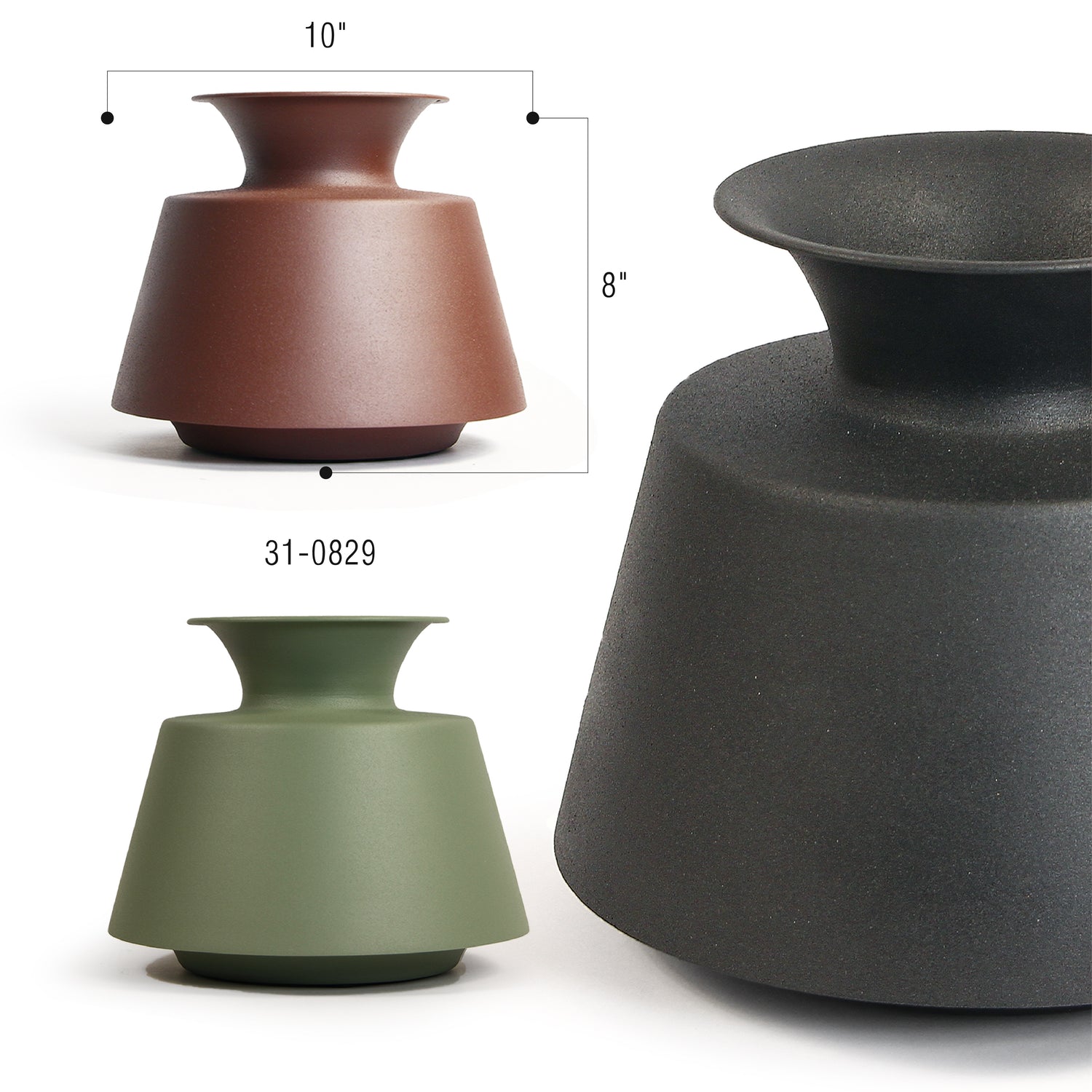 Linea Vessel Metal Vase