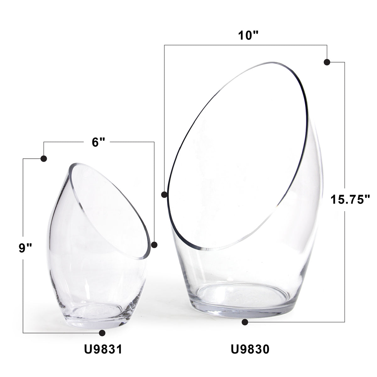 Angled Oval Vase