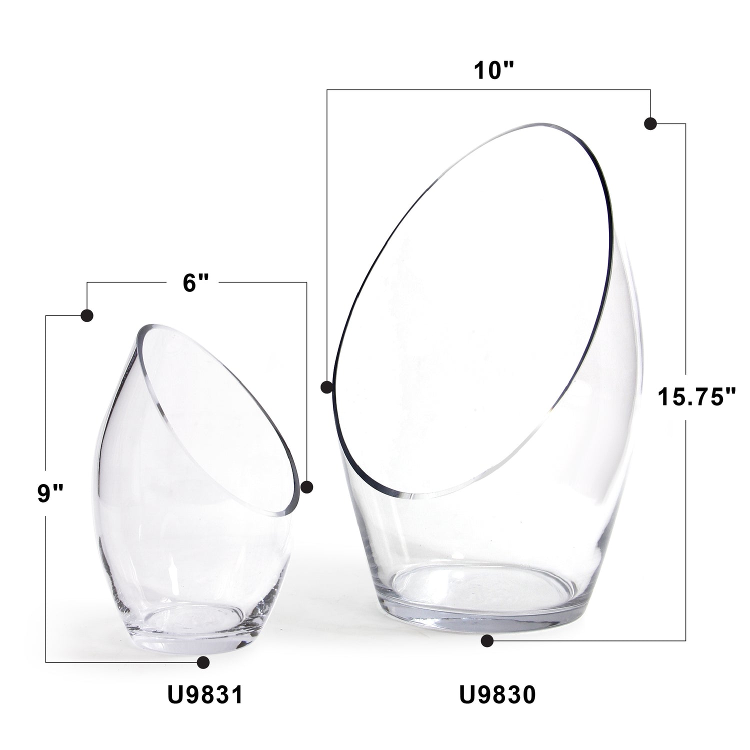 Angled Oval Vase