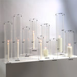 Pleated Glass Chimney Hurricane Candle Holder (set of 6)