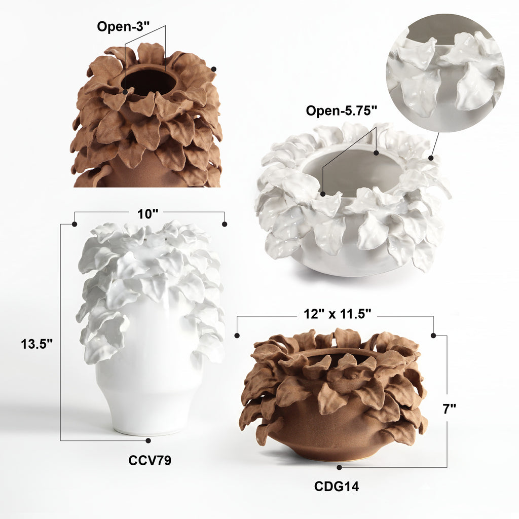 Sculpted Petal Vase