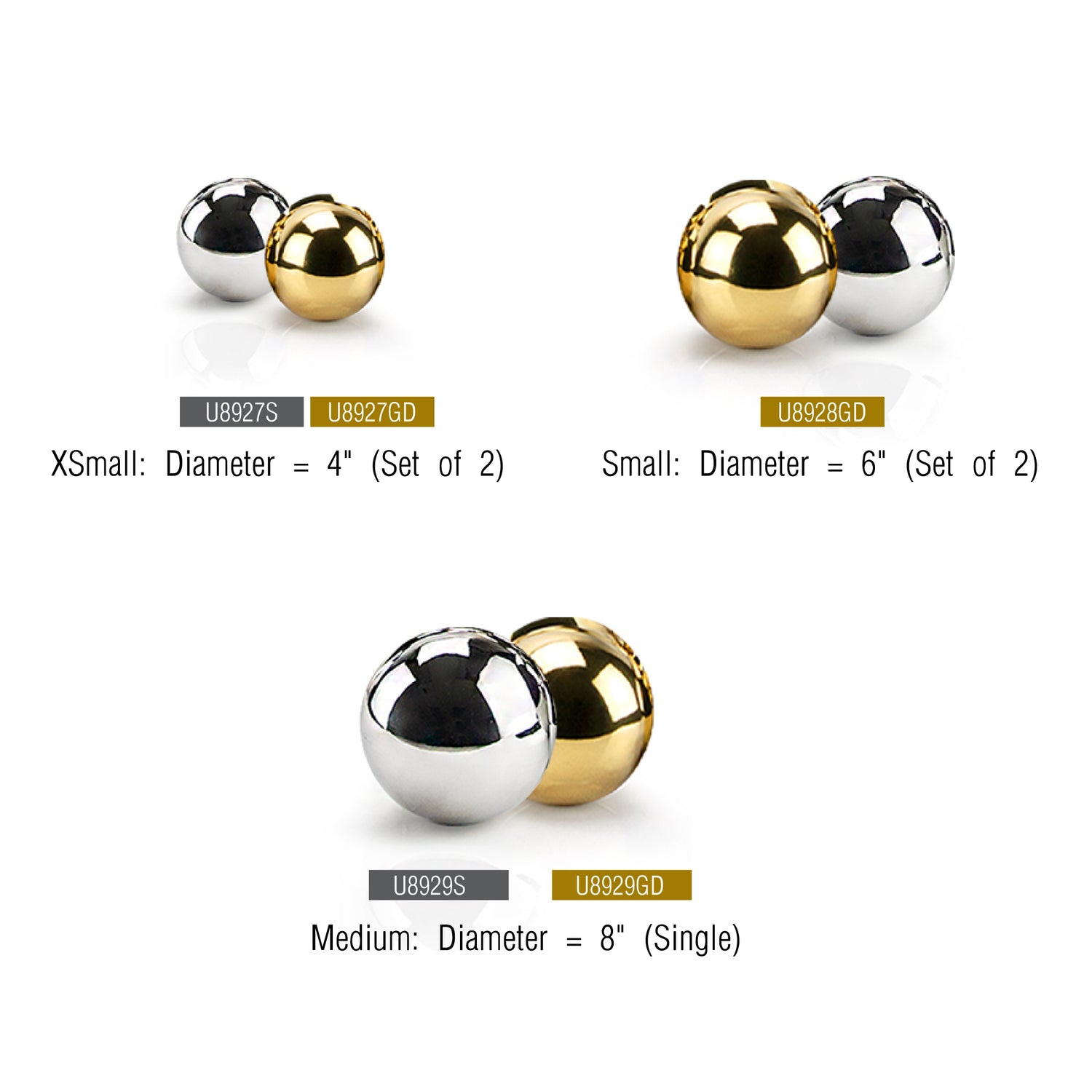 Shiny Stainless Steel Ball | Galore Home: Luxury Home Decor, Elegant Home Furnishings, Stylish Home Accents & Contemporary Home Accessories