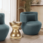 Hammered Aluminum Side Table (Gold)