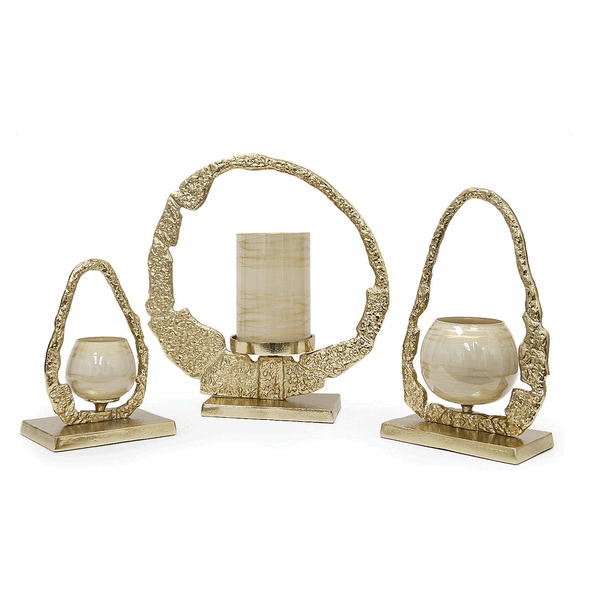 Gilded Halo Candle Holder