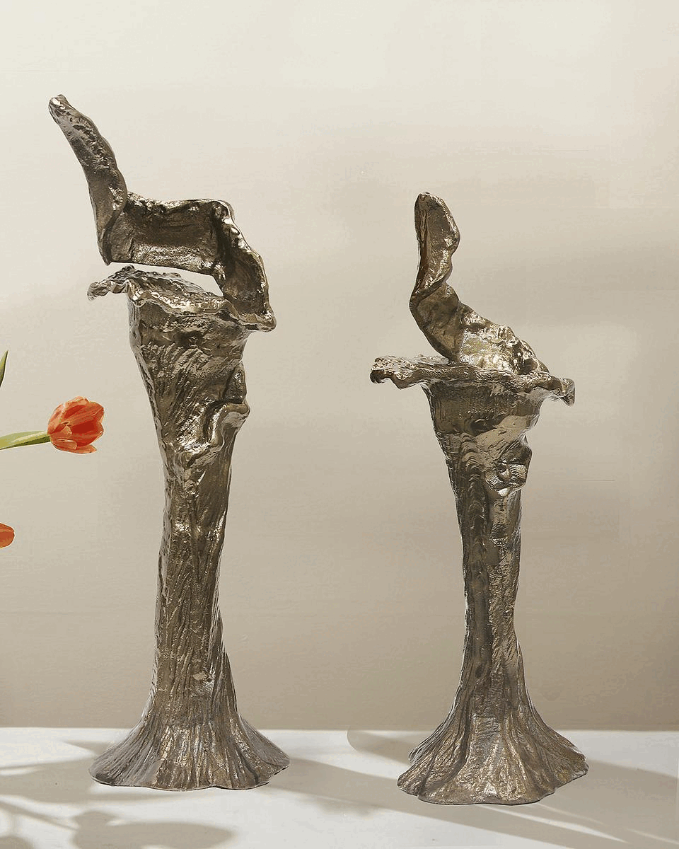 Molten Metal Sculptural Candle Stand