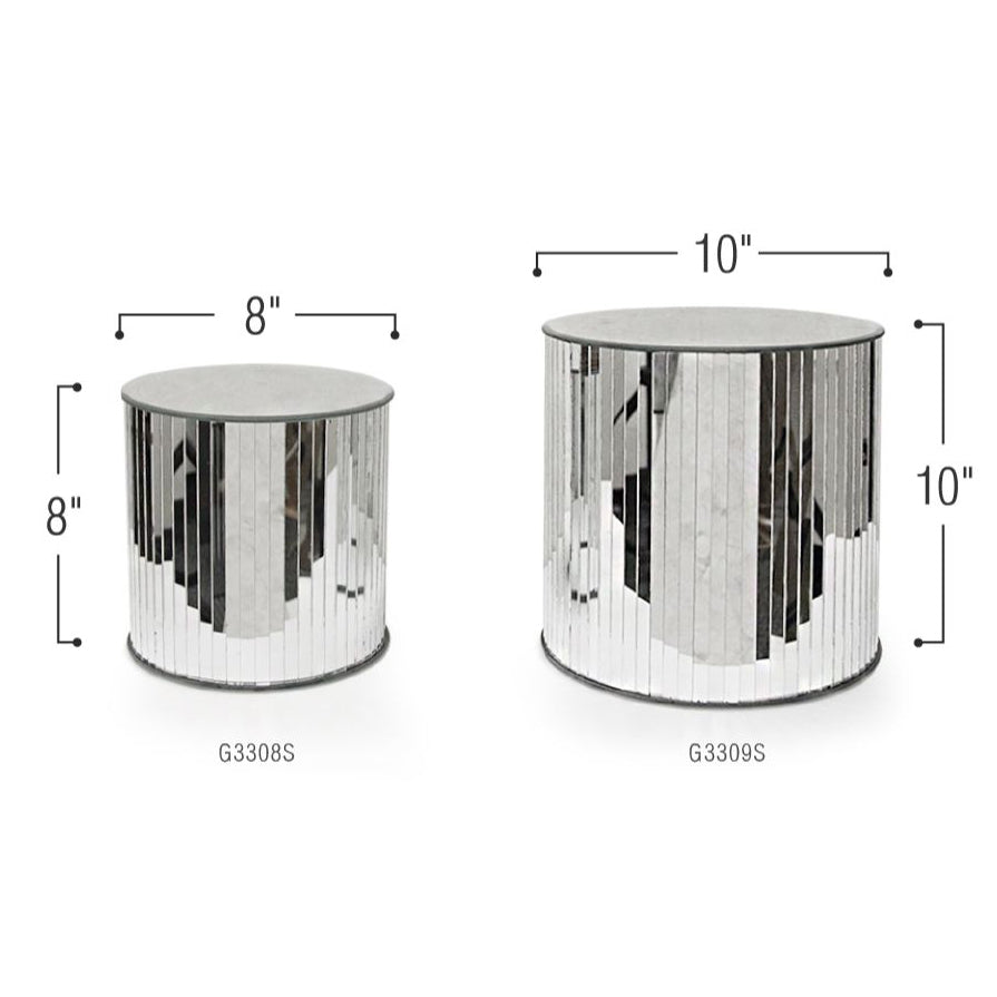 Mirrored Glass Floor Stand