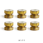 Glass Pillar Candle Holder (set of 6)