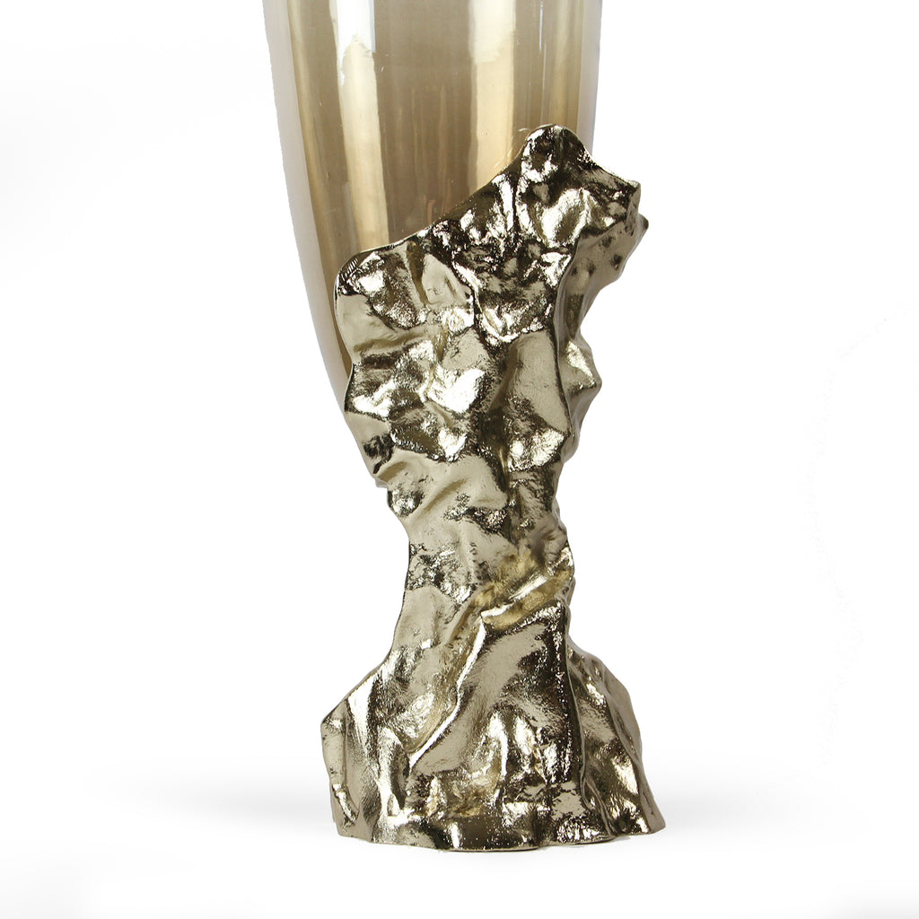 Elevated Essence Aluminum Glass Vase Candle Holder