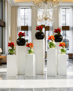 Black Glass Bubble Vase