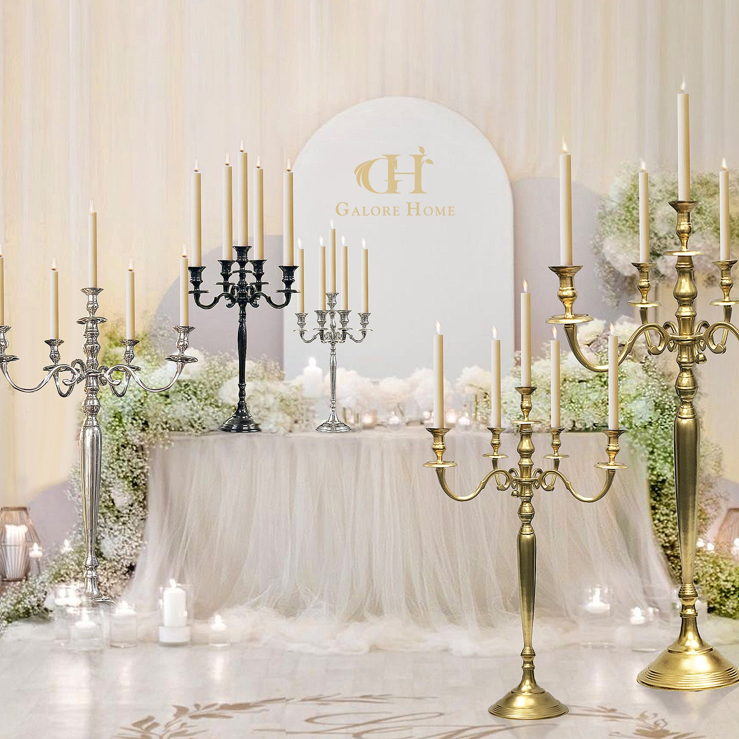 5 Arm Candelabra Candle Holder