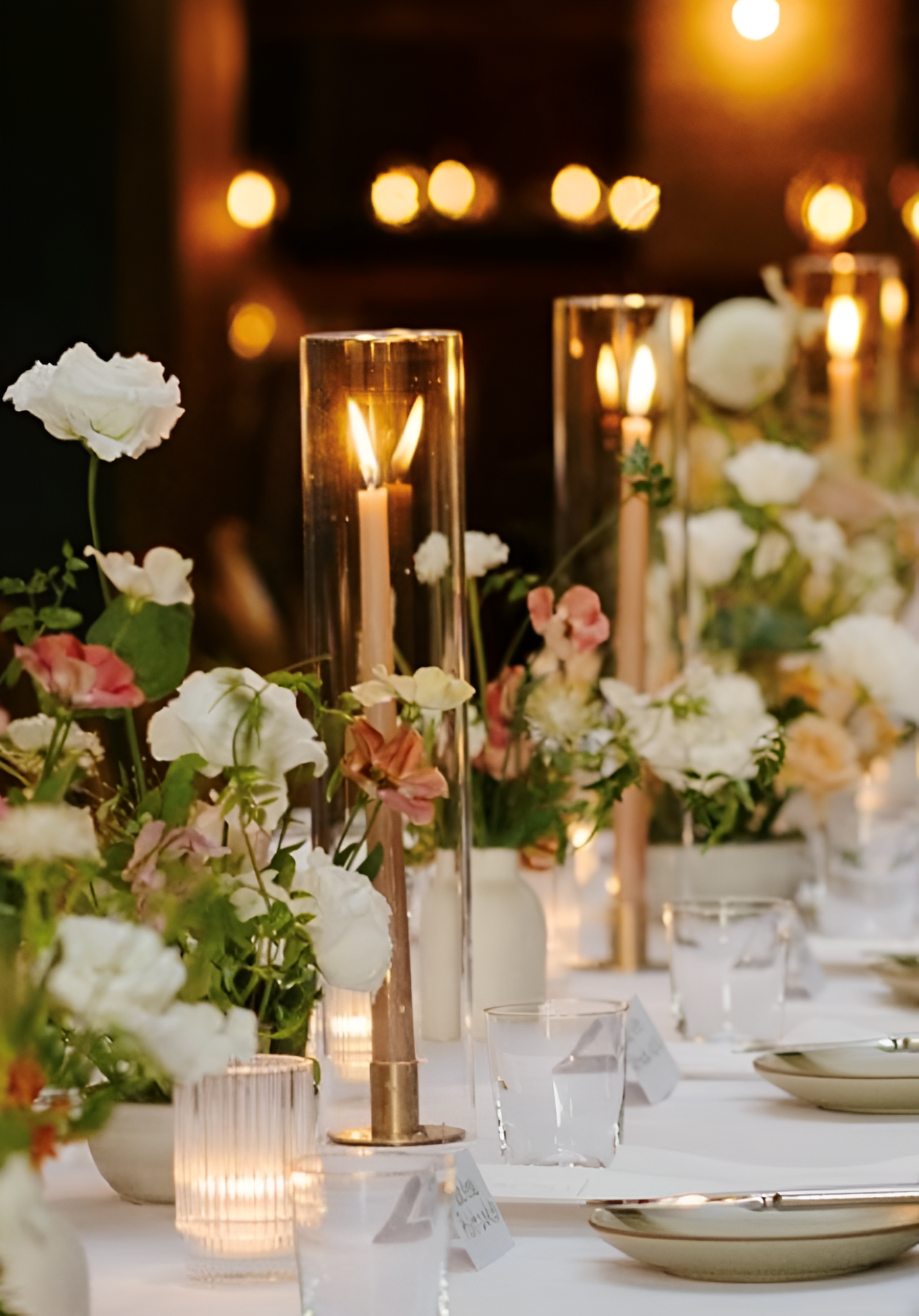 Glass Chimney Hurricane Candle Holder (set of 6)
