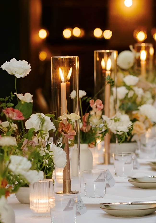 Glass Chimney Hurricane Candle Holder (set of 6)