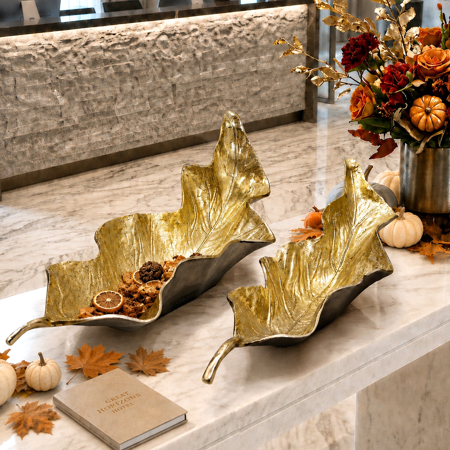 Golden Leaf Platter