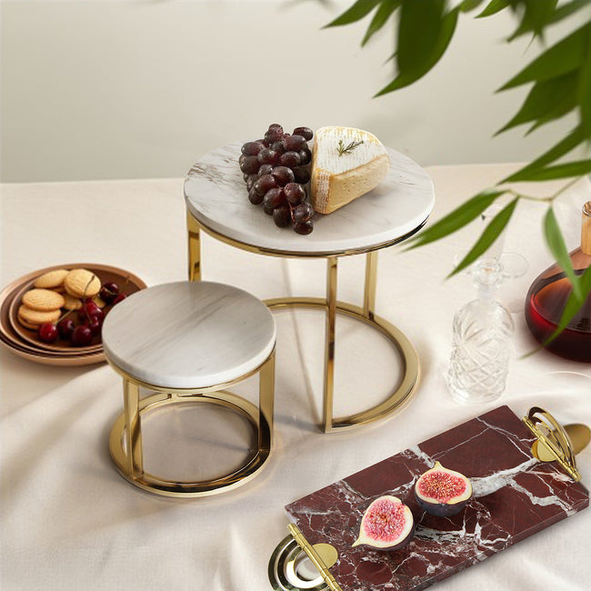 Marble Tabletop Display Stand Set