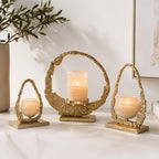 Gilded Halo Candle Holder