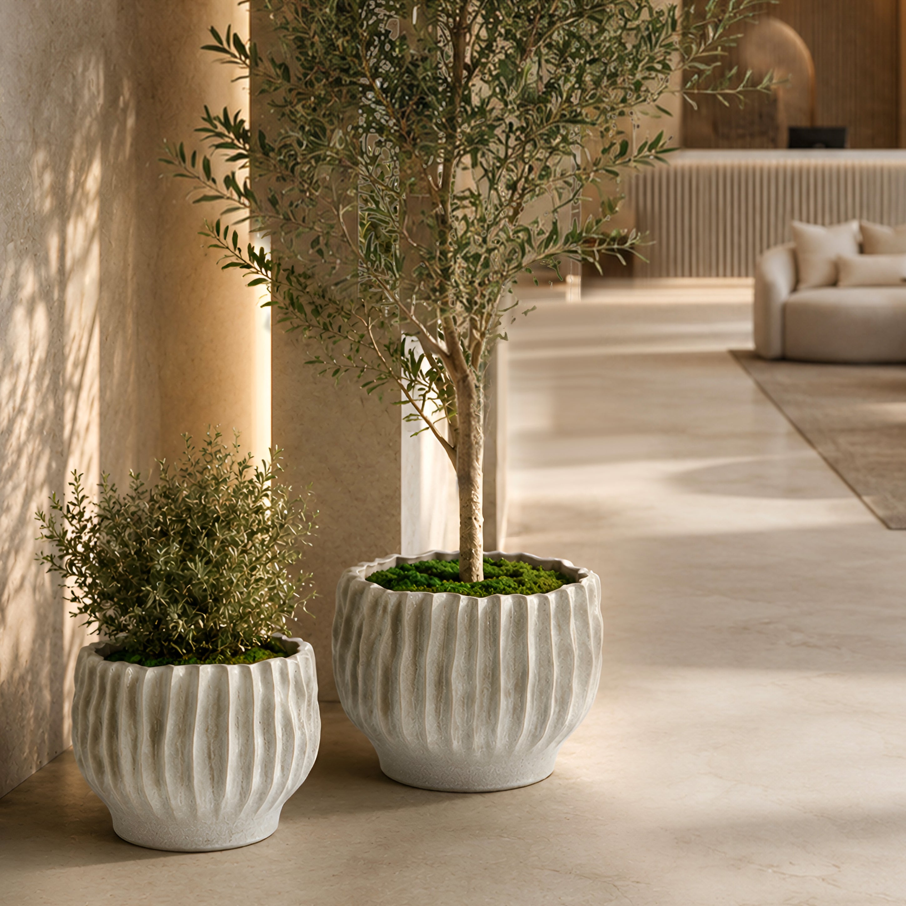 Rippled Haven Pot / Planter