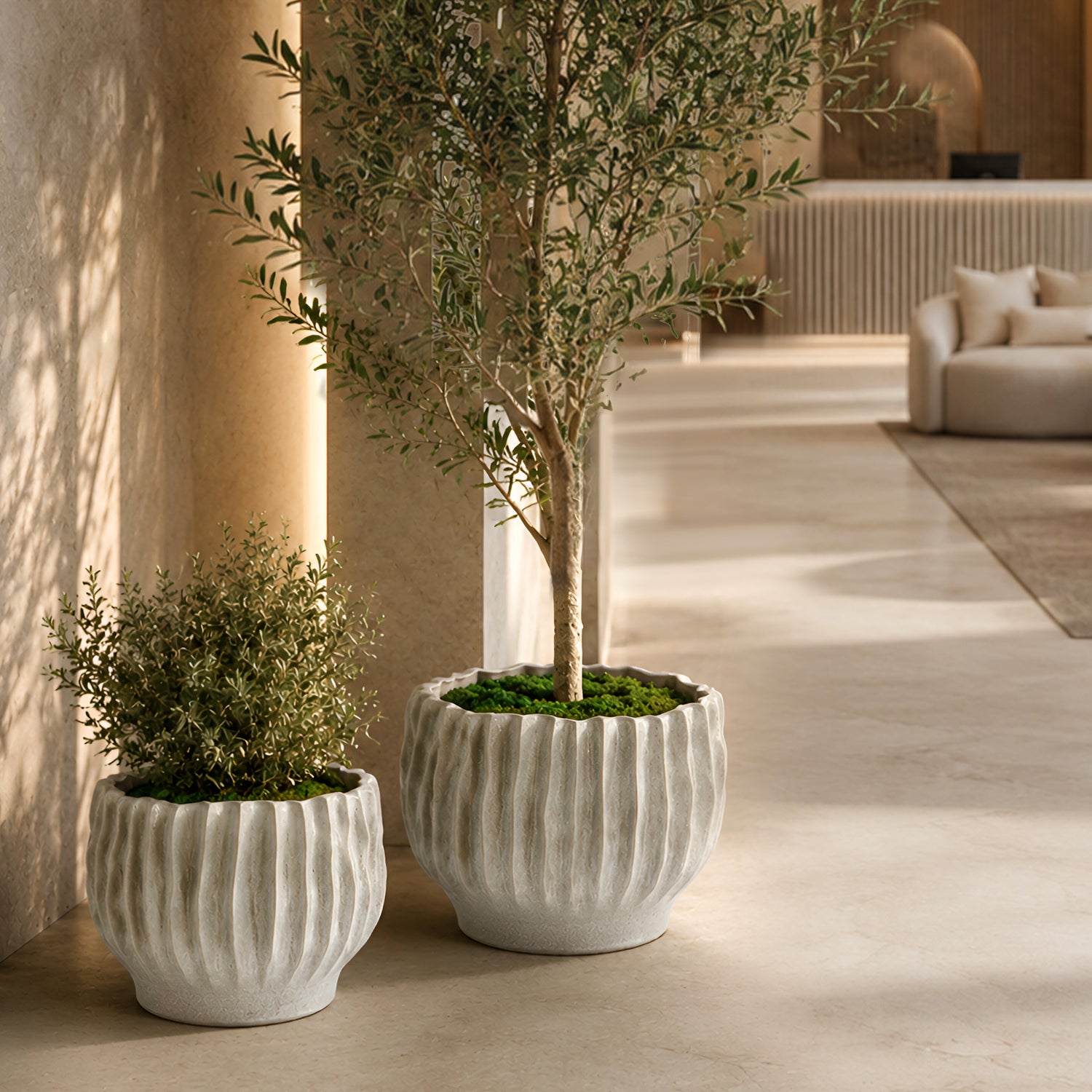 Rippled Haven Pot / Planter