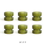 Glass Pillar Candle Holder (set of 6)