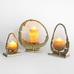 Gilded Halo Candle Holder