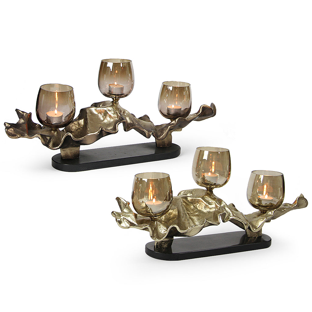 Trinity Glow Aluminum Candle Holder