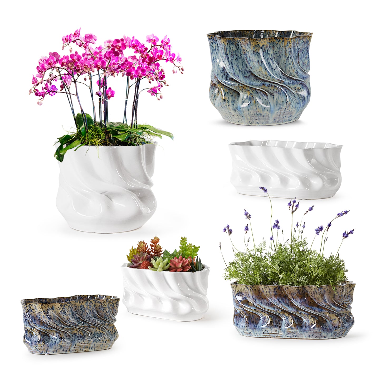 Ocean Tides Planter | Galore Home: Luxury Home Decor, Elegant Home Furnishings, Stylish Home Accents & Contemporary Home Accessories