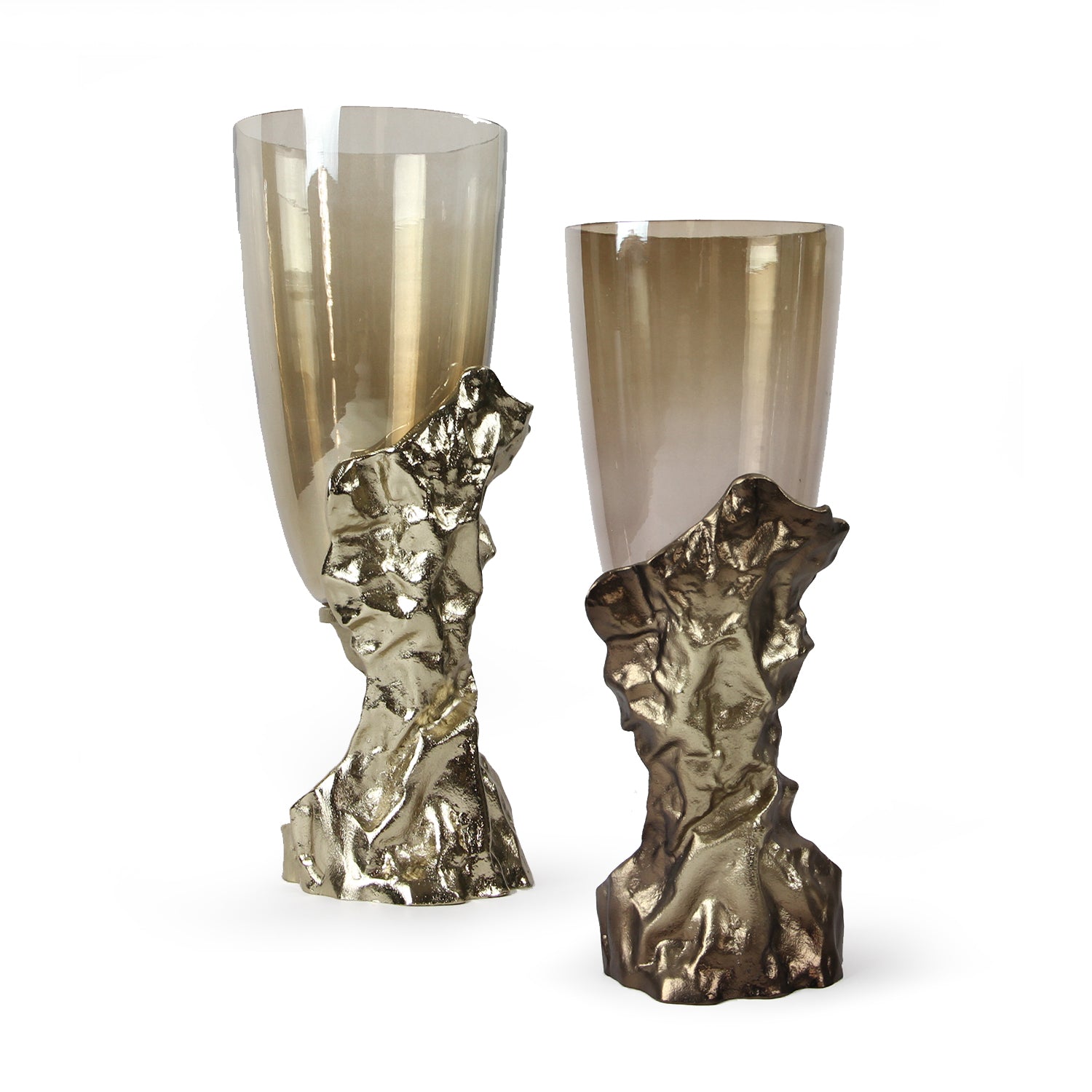 Elevated Essence Aluminum Glass Vase Candle Holder
