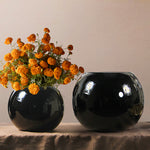 Black Glass Bubble Vase