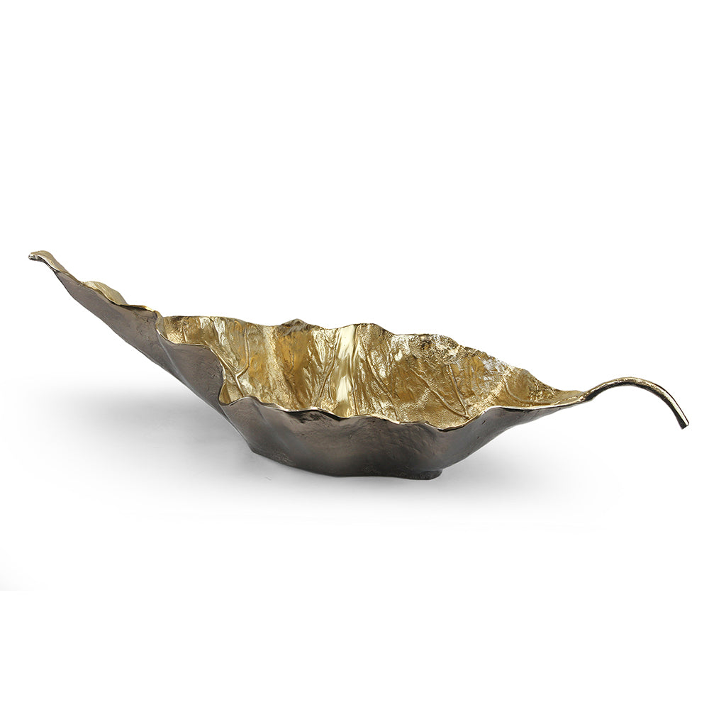 Golden Leaf Platter | Galore Home: Luxury Home Decor, Elegant Home Furnishings, Stylish Home Accents & Contemporary Home Accessories