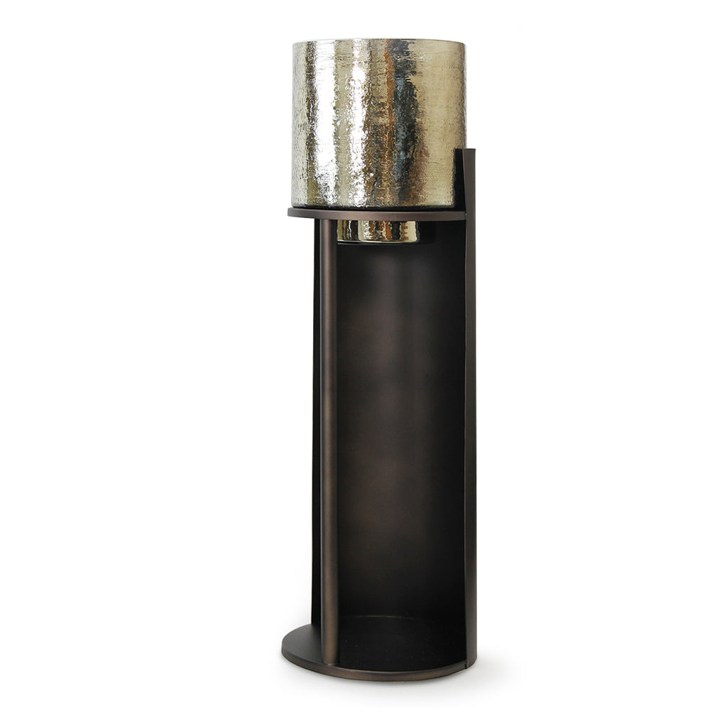 Sepia Floor Candle Holder Pillar | Galore Home: Luxury Home Decor, Elegant Home Furnishings, Stylish Home Accents & Contemporary Home Accessories