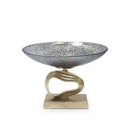 Cosmos Glass Aluminum Centerpiece Bowl