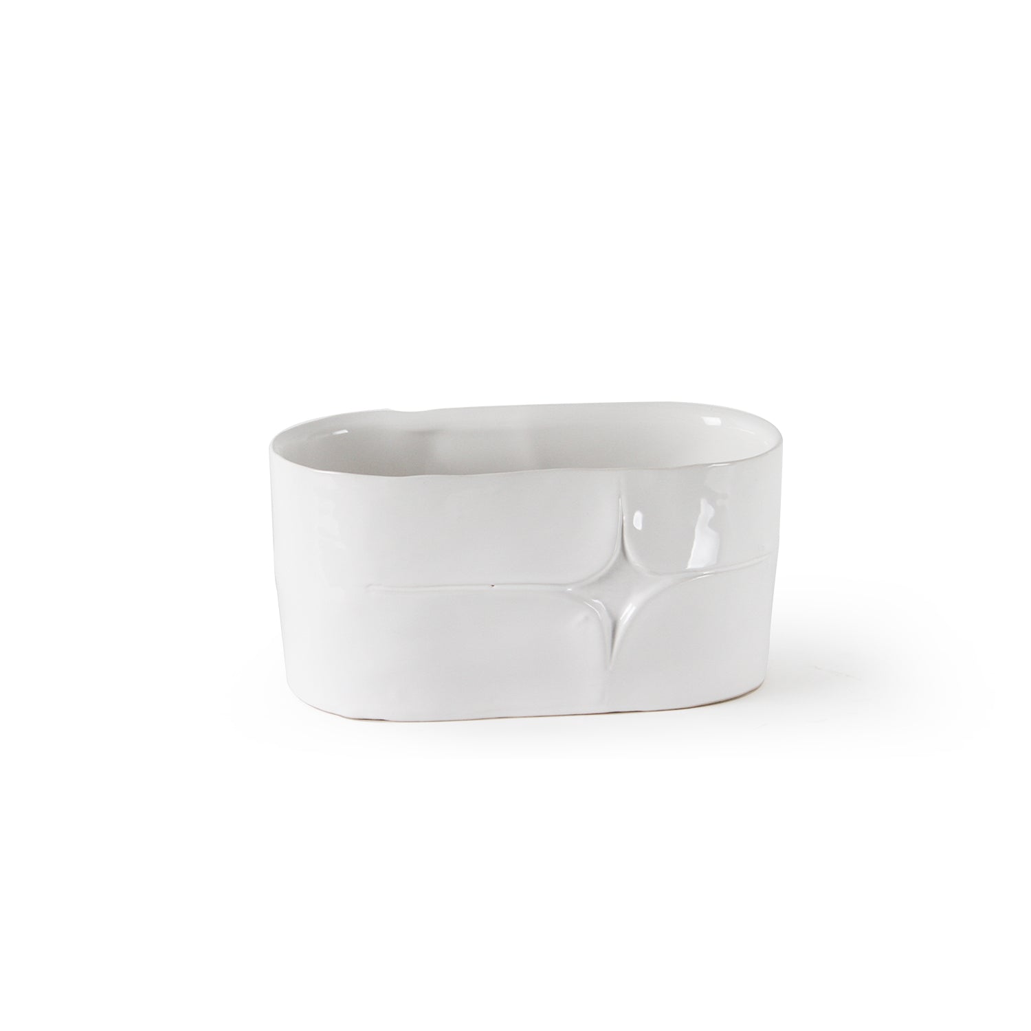 office home tabletop decorative ceramic flower pot manufacturer H-4.5" D-9.25" Torio Ceramic Window Box Planters – Ceramic Planter, Ideal for Window & Balcony
