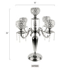5 Arm Hanging Crystal Candelabra Candle Holder