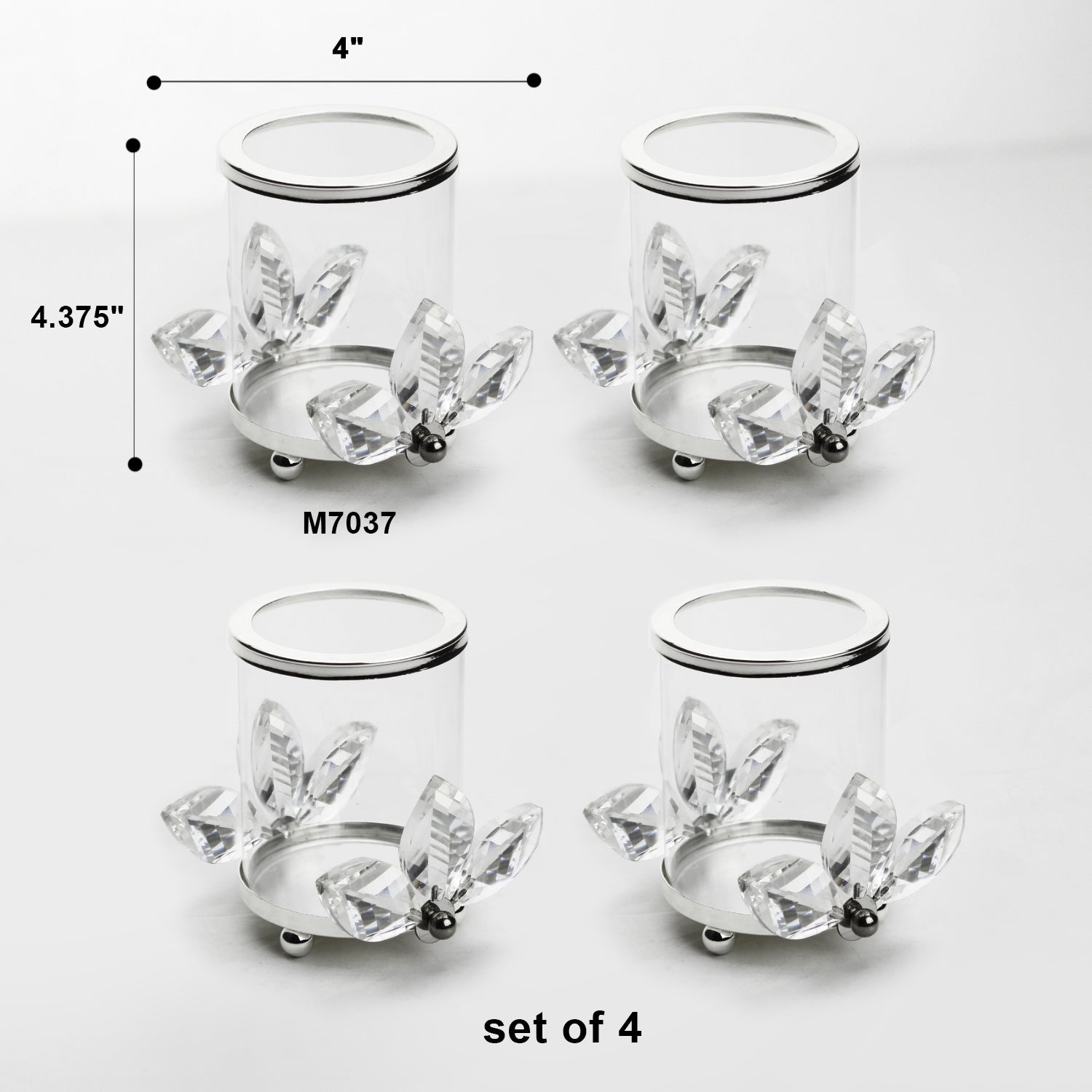 Crystal Votive Candle Holder (set of 4)