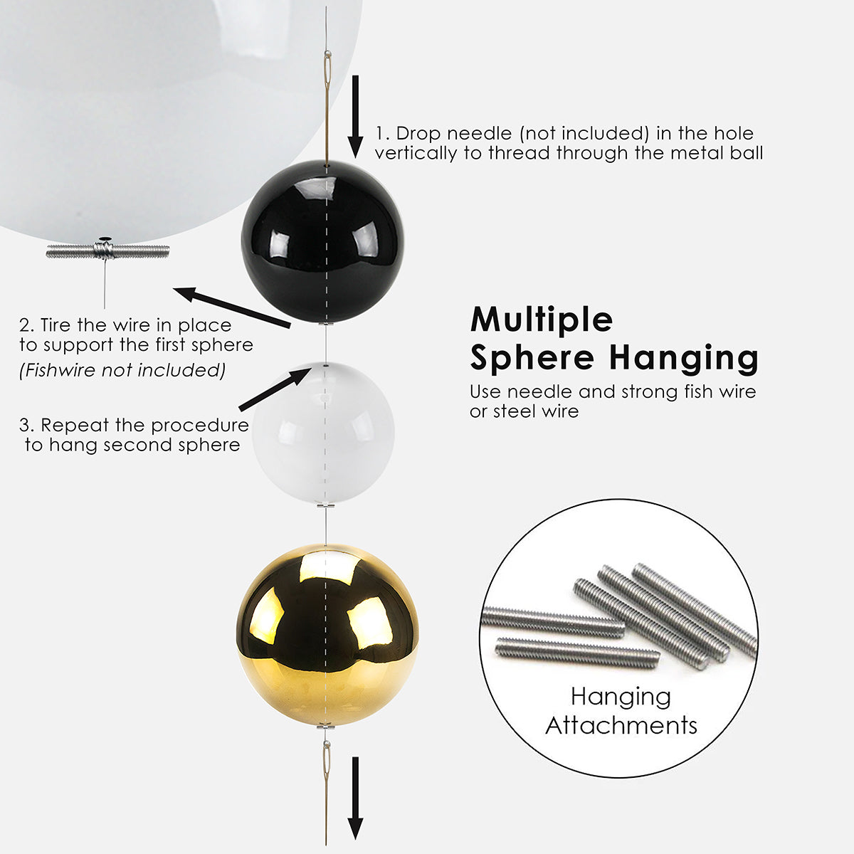 Threaded Stainless Steel Ball