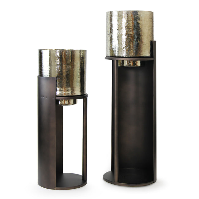 Sepia Floor Candle Holder Pillar