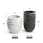 Wavy Disk Ceramic Planter | Galore Home: Luxury Home Decor, Elegant Home Furnishings, Stylish Home Accents & Contemporary Home Accessories