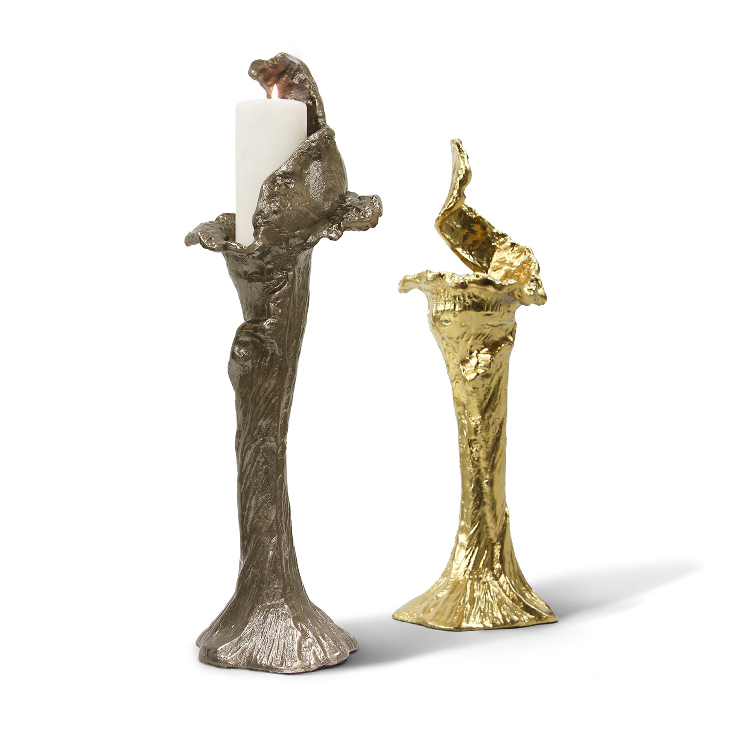 Molten Metal Sculptural Candle Stand