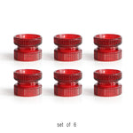 Glass Pillar Candle Holder (set of 6)
