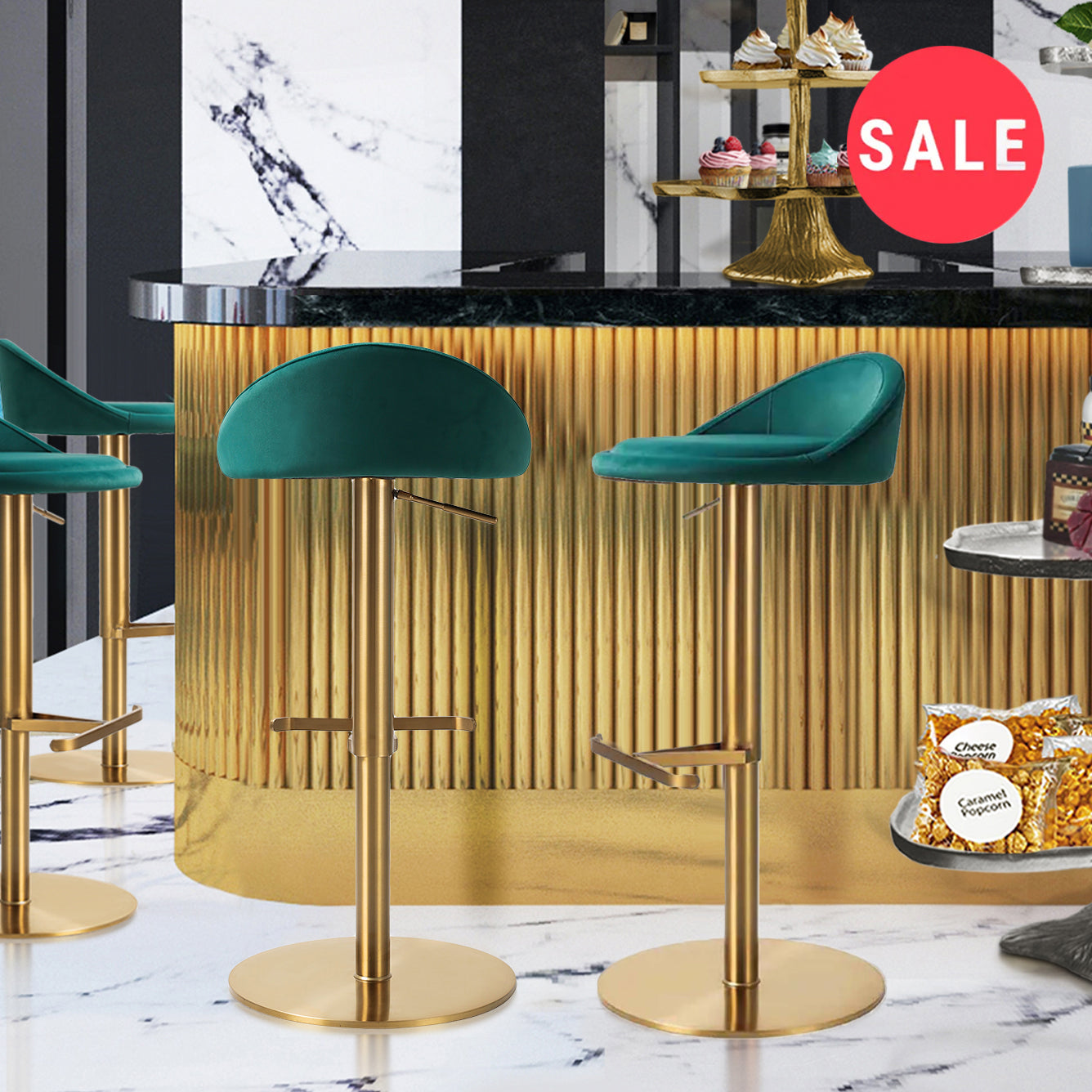 Eclipse Swivel Counter Bar Stool