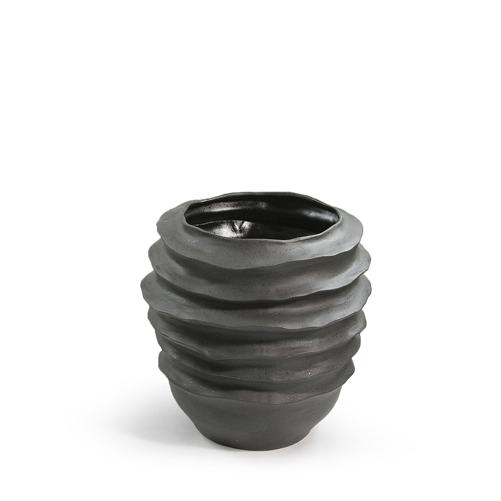 Wavy Disk Ceramic Planter | Galore Home: Luxury Home Decor, Elegant Home Furnishings, Stylish Home Accents & Contemporary Home Accessories