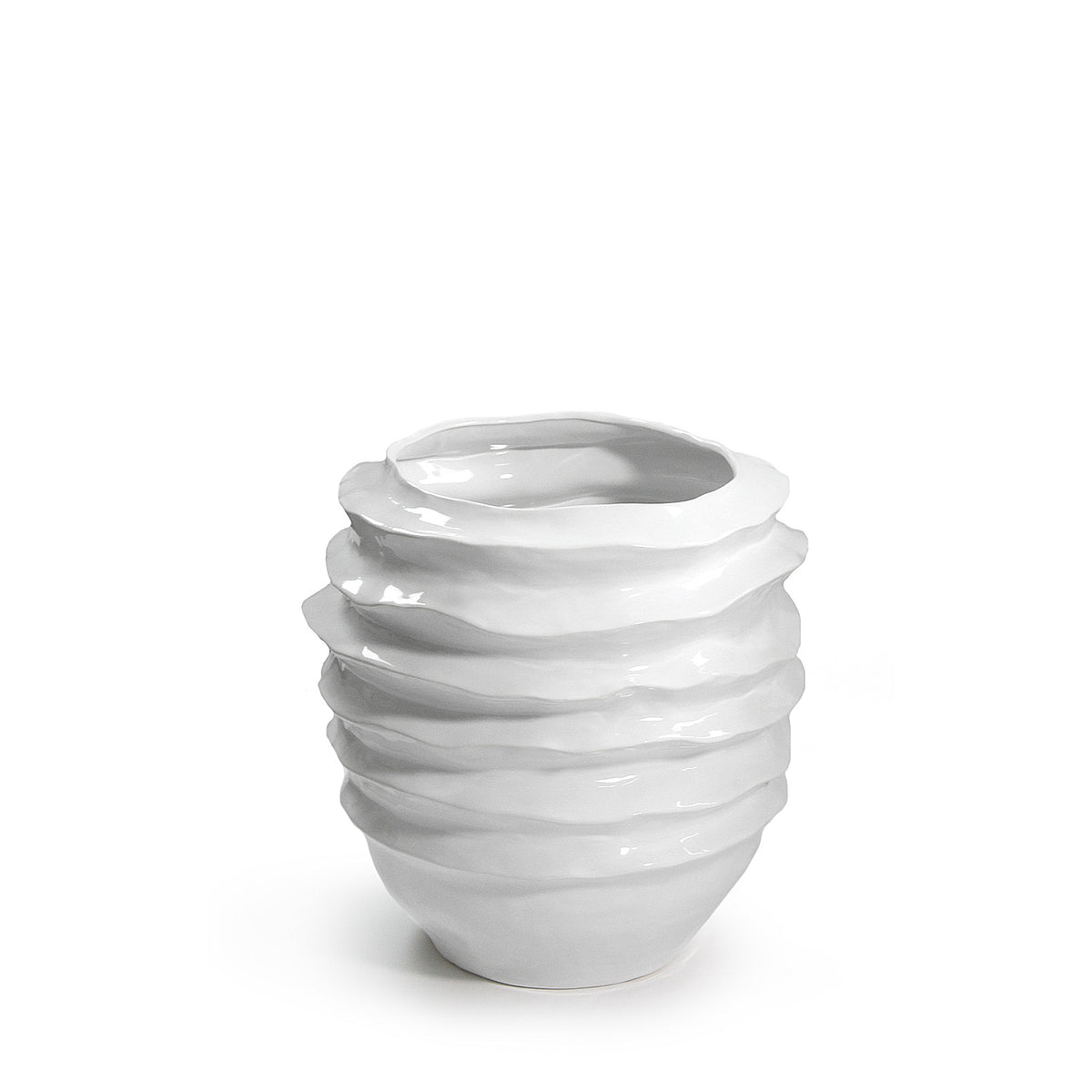 Wavy Disk Ceramic Planter | Galore Home: Luxury Home Decor, Elegant Home Furnishings, Stylish Home Accents & Contemporary Home Accessories