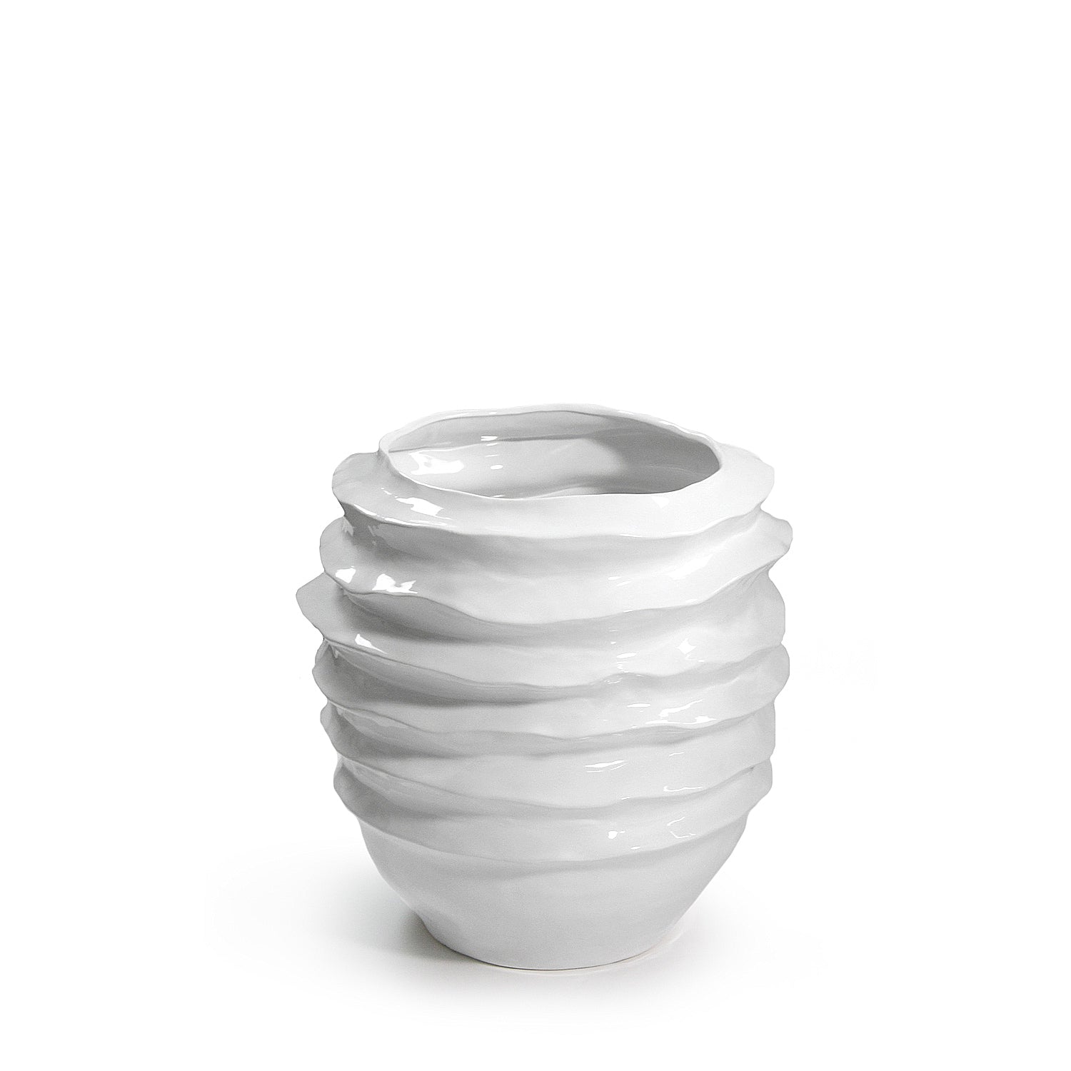 Wavy Disk Ceramic Planter | Galore Home: Luxury Home Decor, Elegant Home Furnishings, Stylish Home Accents & Contemporary Home Accessories