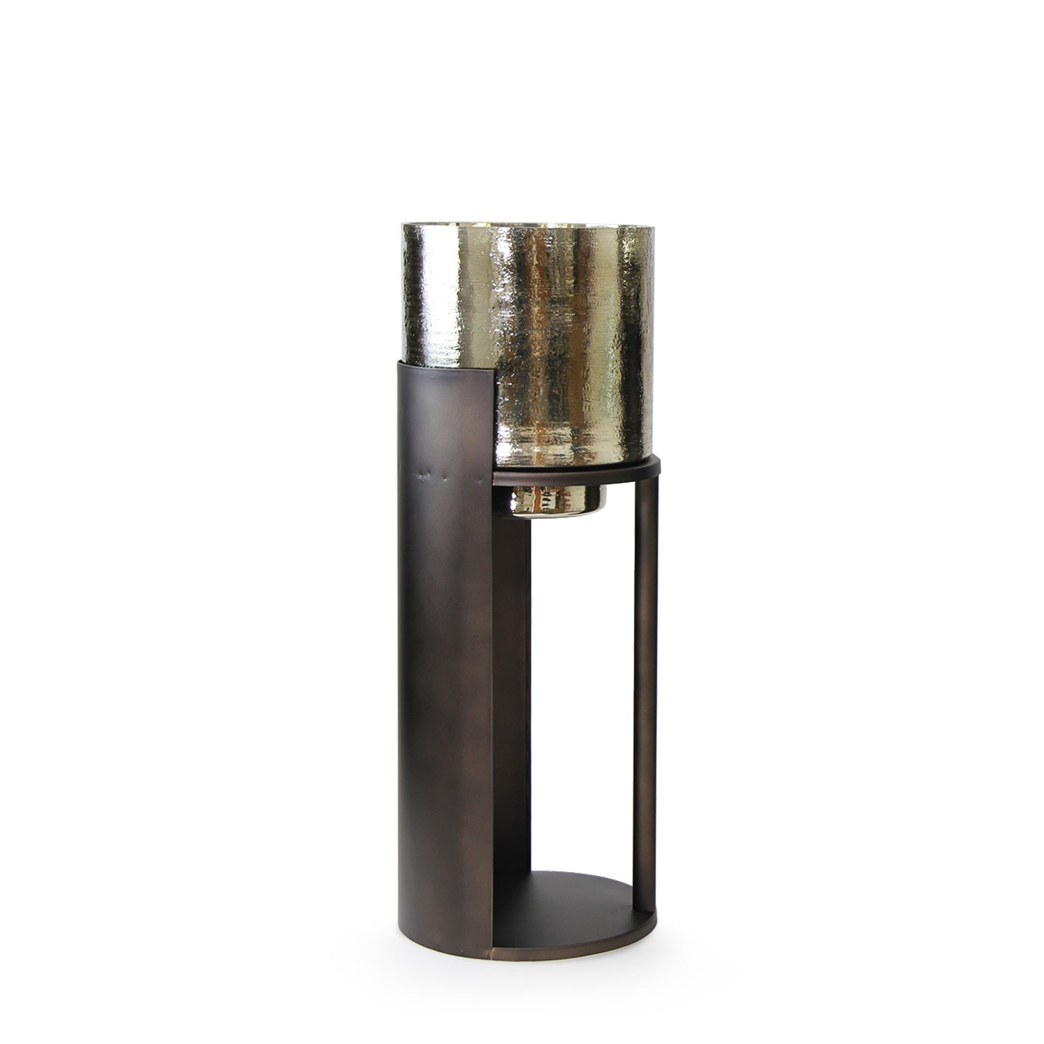 Sepia Floor Candle Holder Pillar | Galore Home: Luxury Home Decor, Elegant Home Furnishings, Stylish Home Accents & Contemporary Home Accessories