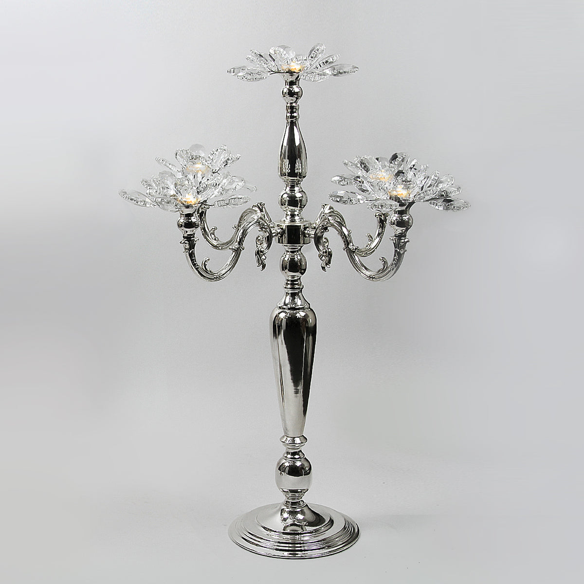 5 Arm Crystal Petal Candelabra Candle Holder | Galore Home: Luxury Home Decor, Elegant Home Furnishings, Stylish Home Accents & Contemporary Home Accessories