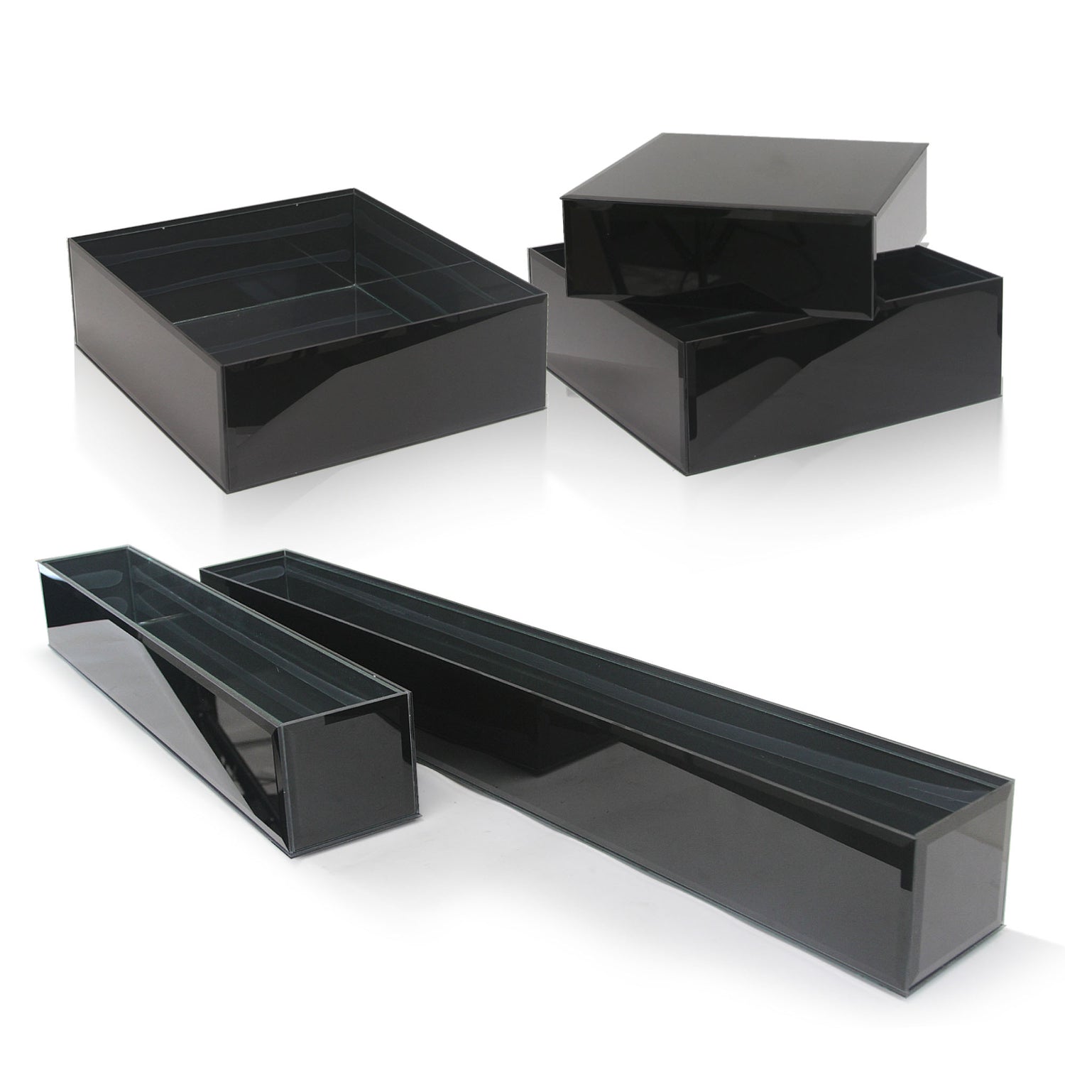 Reversible Black Glass Aquarium
