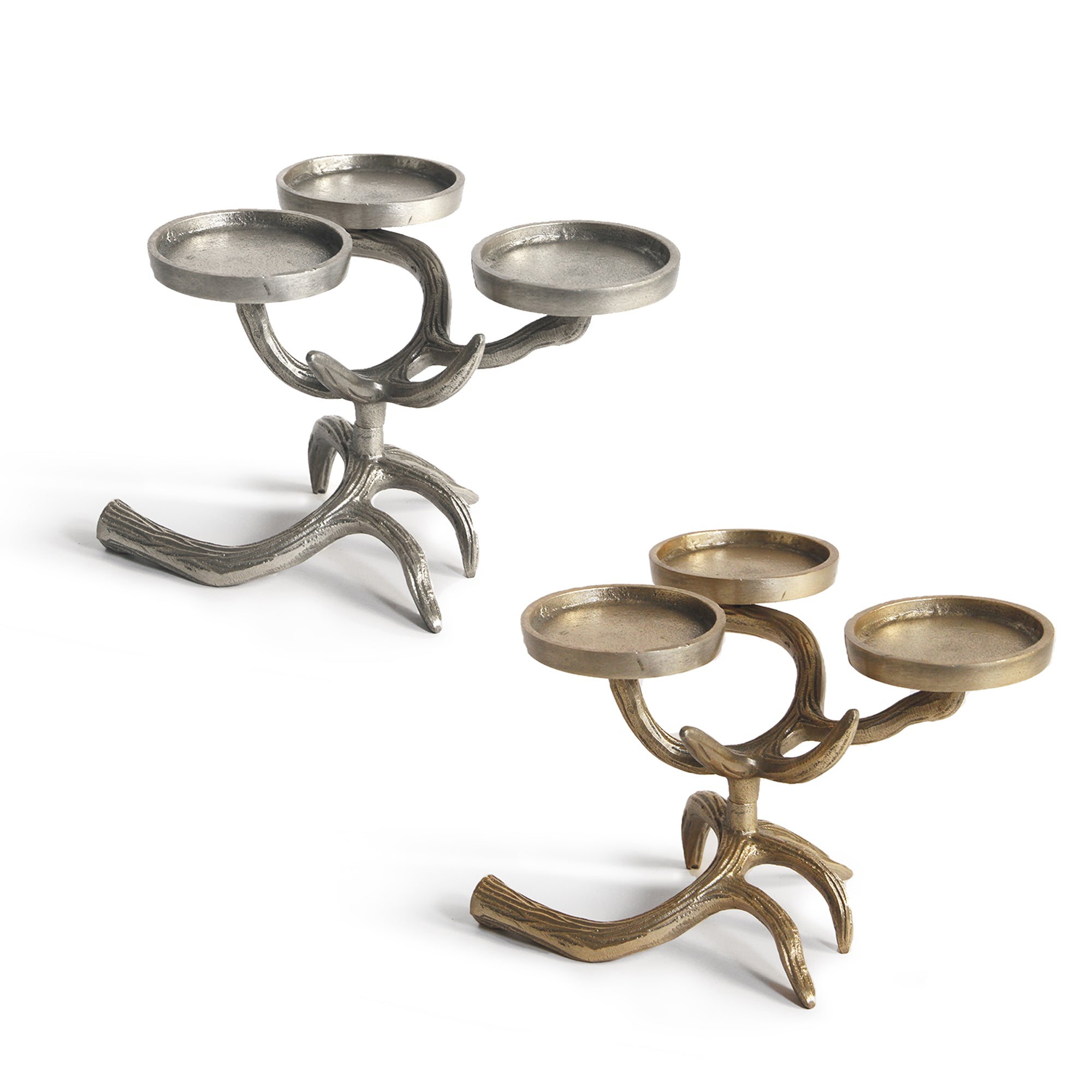 Antler Trio Pillar Candle Holder