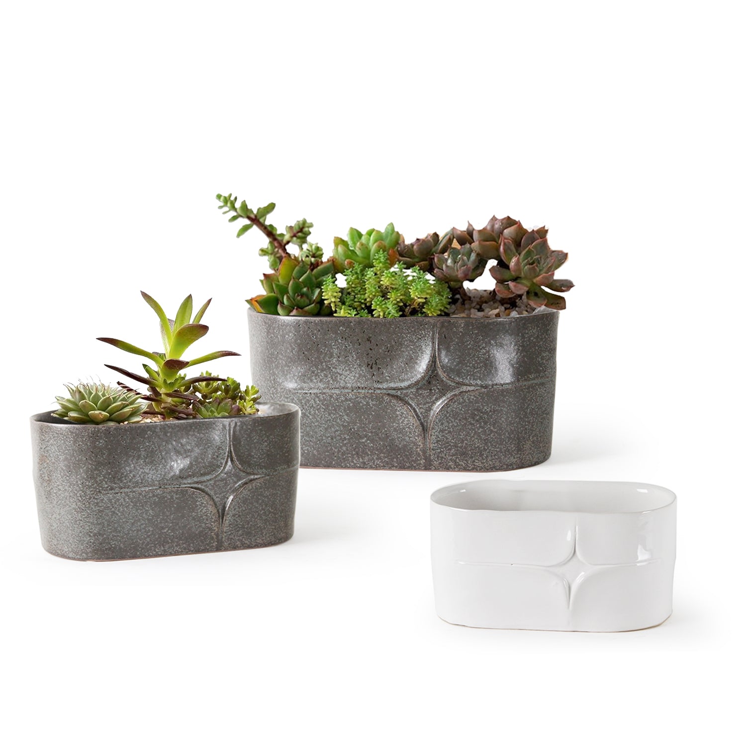 Decorative Oval Ceramic Pot | Galore Home: Luxury Home Decor, Elegant Home Furnishings, Stylish Home Accents & Contemporary Home Accessories