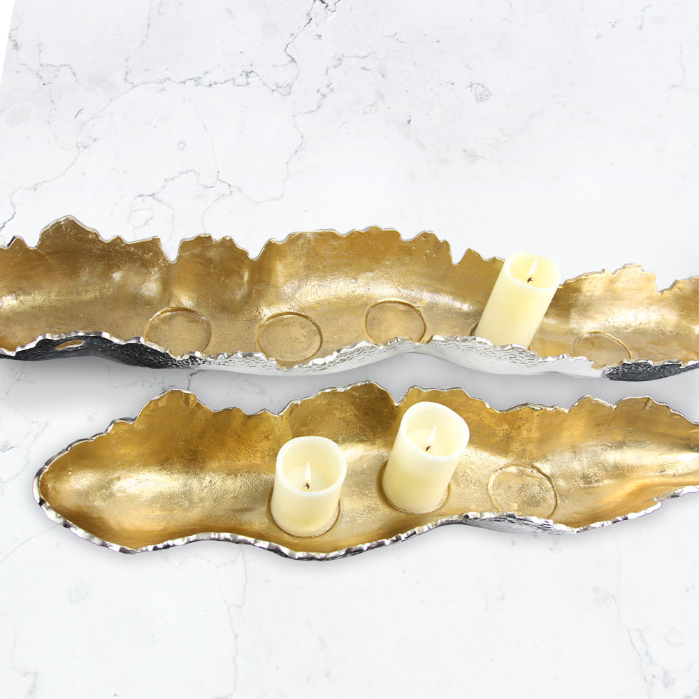 Glacial Platter Candle Holder | Galore Home: Luxury Home Decor, Elegant Home Furnishings, Stylish Home Accents & Contemporary Home Accessories