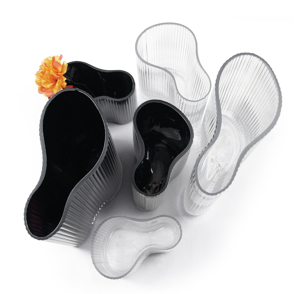 Wavy Ribbed Designer Vase | Galore Home: Luxury Home Decor, Elegant Home Furnishings, Stylish Home Accents & Contemporary Home Accessories
